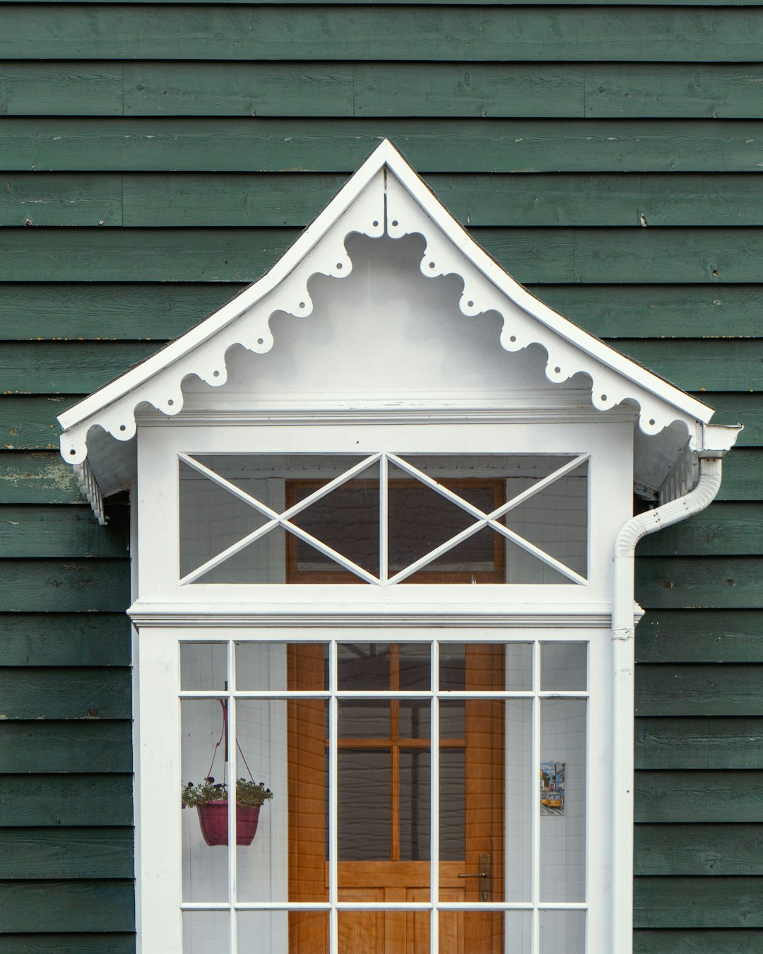 white, brown, and green terrace of building