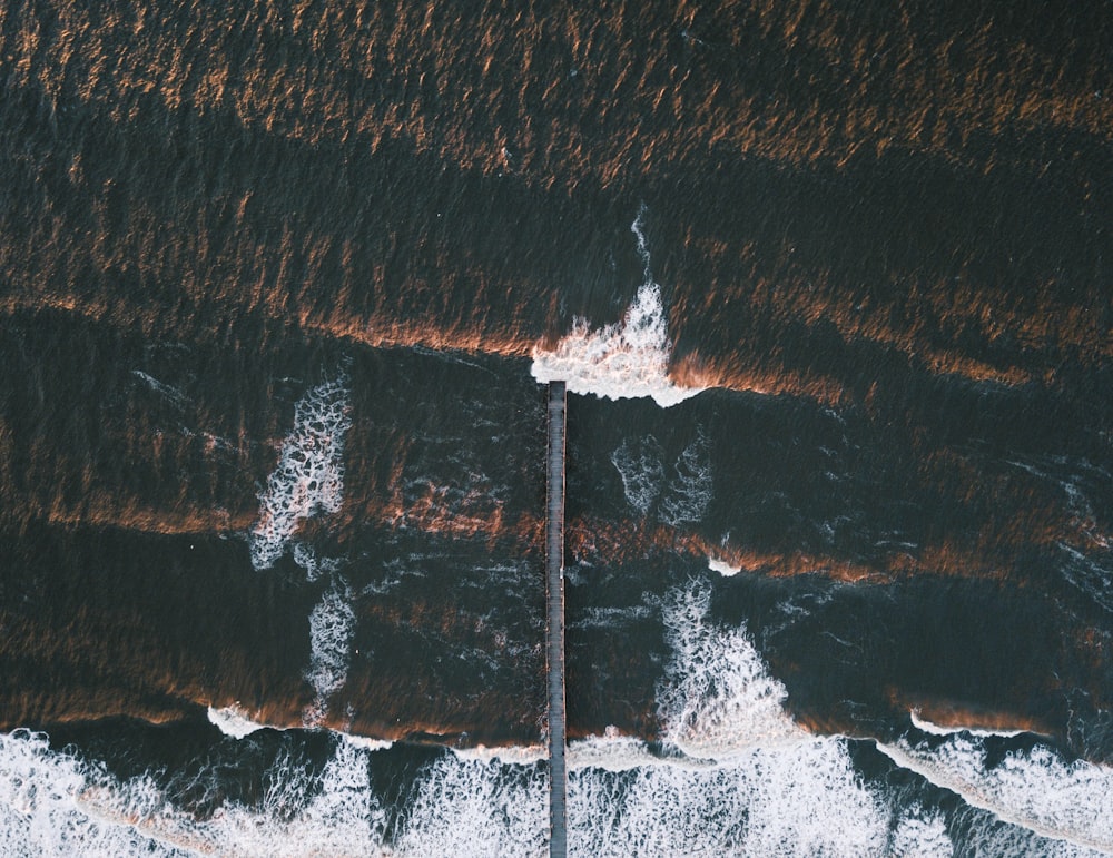 black and brown wooden table