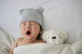 baby's gray knit hat