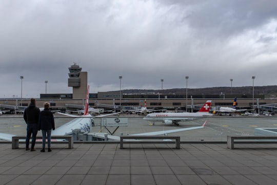 passenger plane on airport in Zürich Airport Switzerland