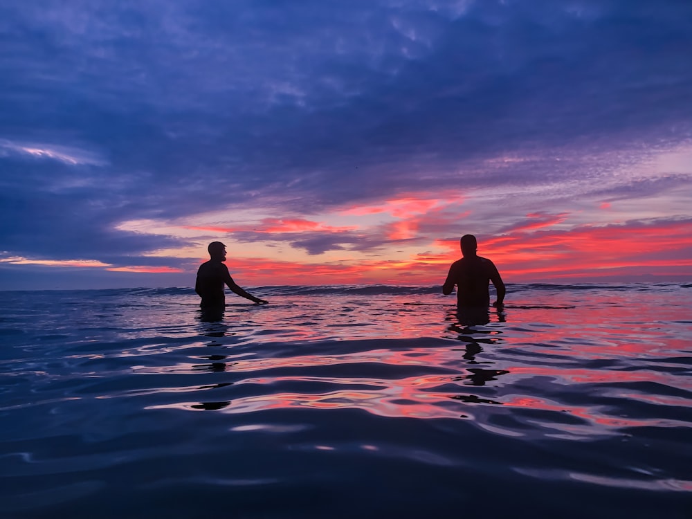 man in body water