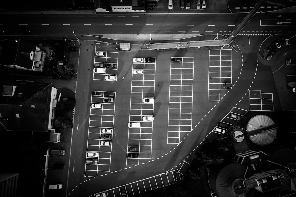 Luftbild des Parkplatzes