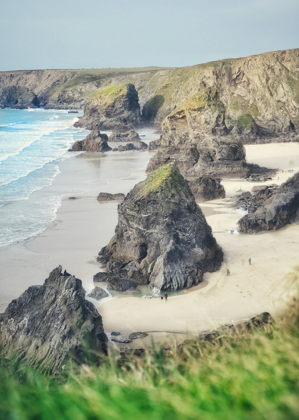 landscape photography of rock formation