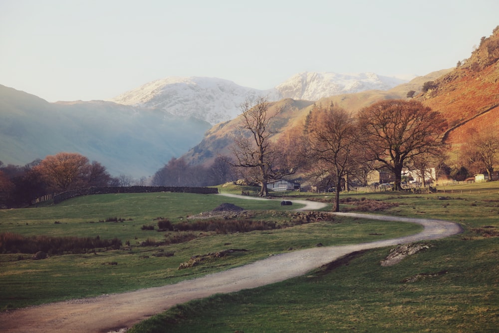 empty road near mountain