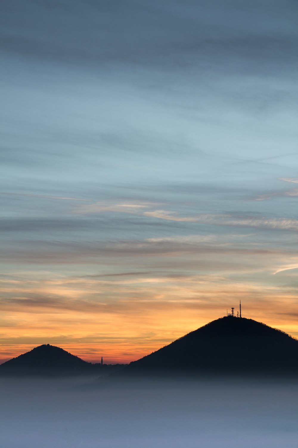 silhouette of mountain