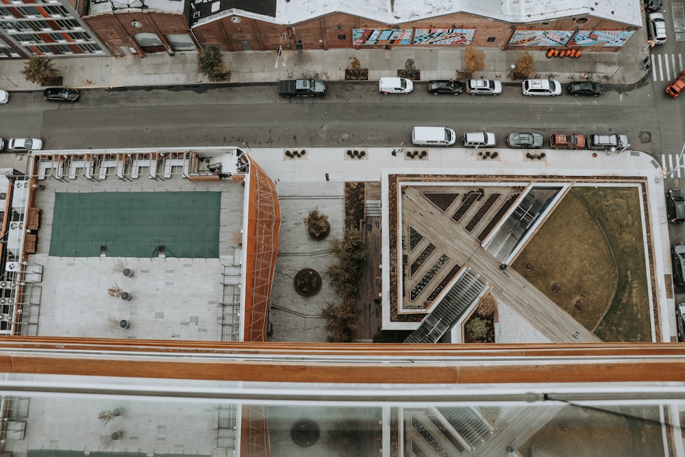 aerial photography of buildings and road at daytime