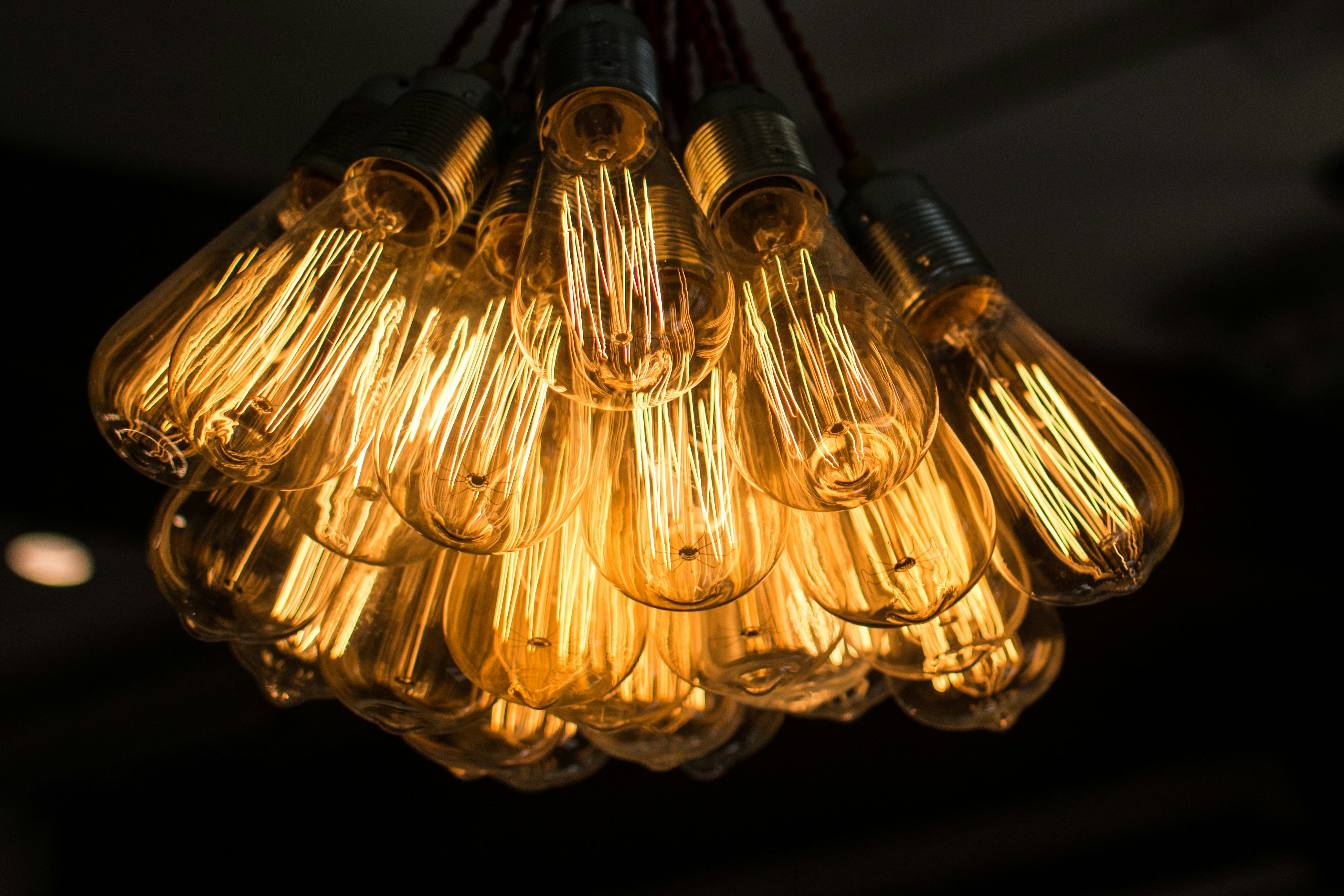lighted yellow bulbs photo Free Light Image on Unsplash