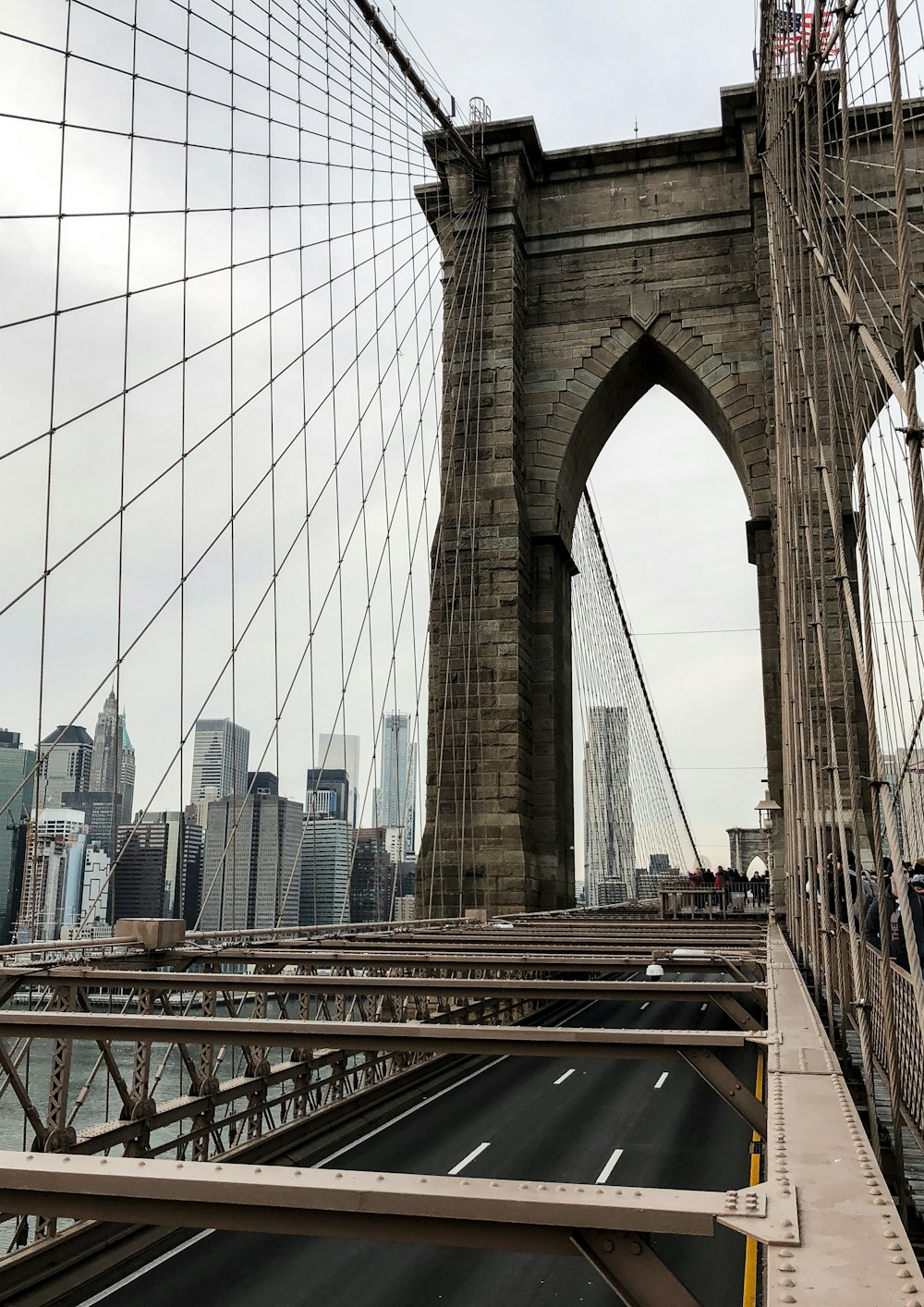 architectural photography of brown concrete bridge