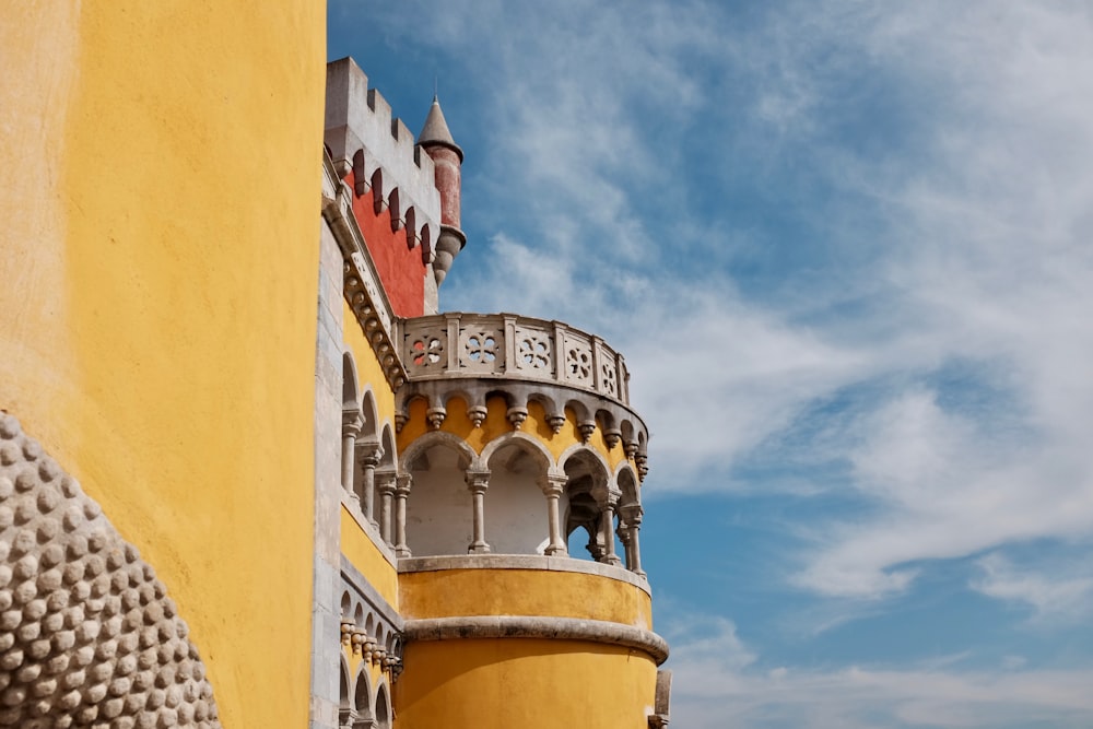 architectural photography of yellow and white house