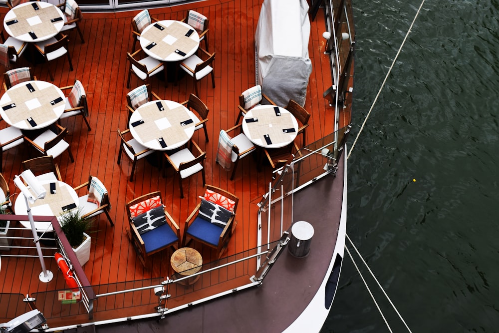 aerial view of cruise deck