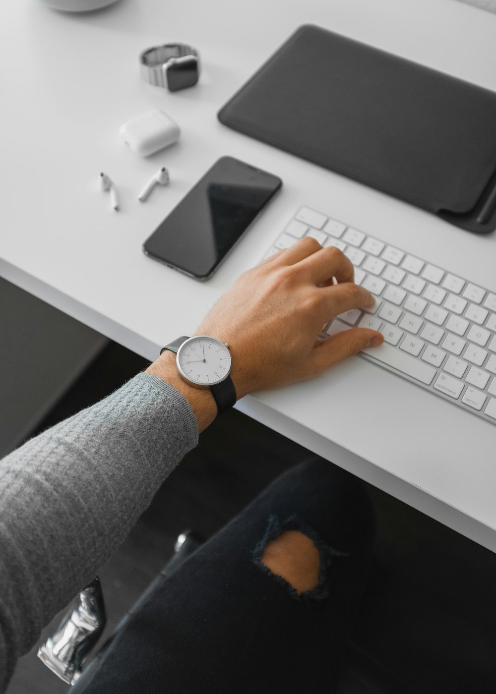 person wearing watch