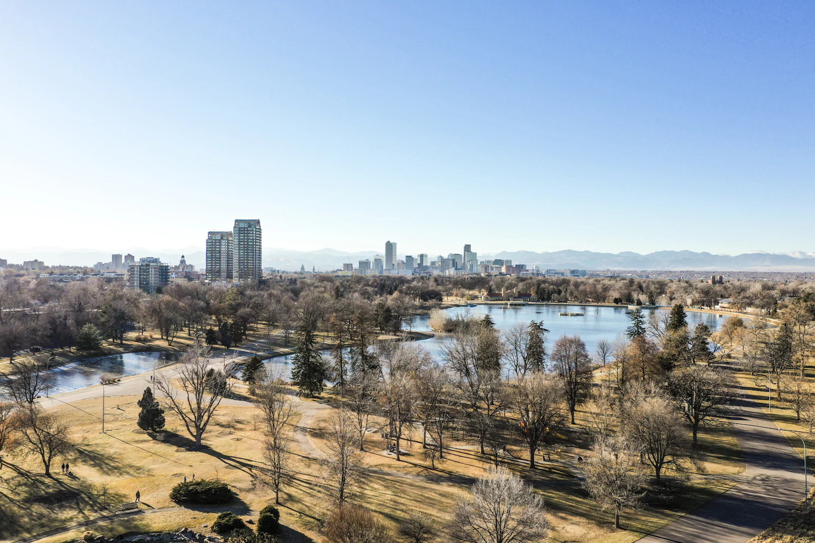 Denver skyline at dusk