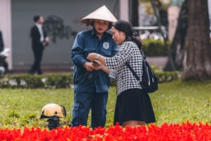 A friendly consultant assisting an Indonesian migrant worker with job information at bmi taiwan official office.