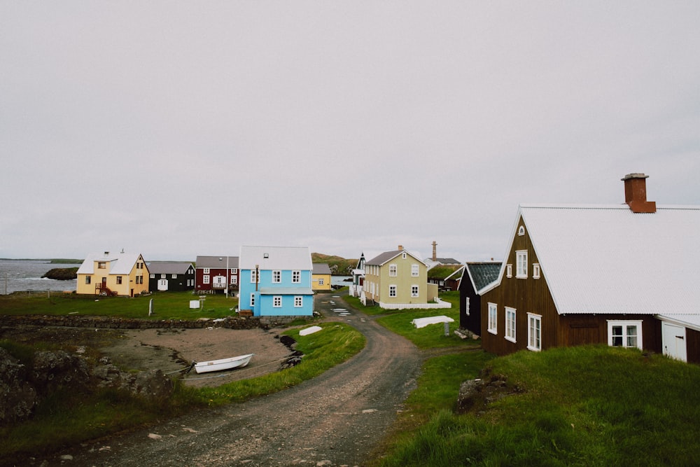 aerial photography of houses