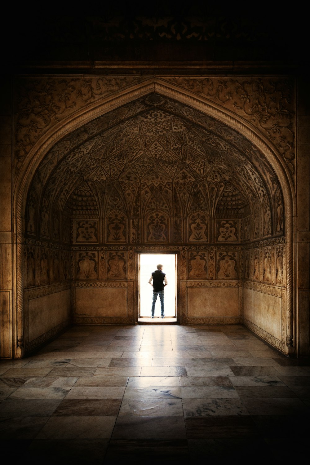 man standing at the doorway