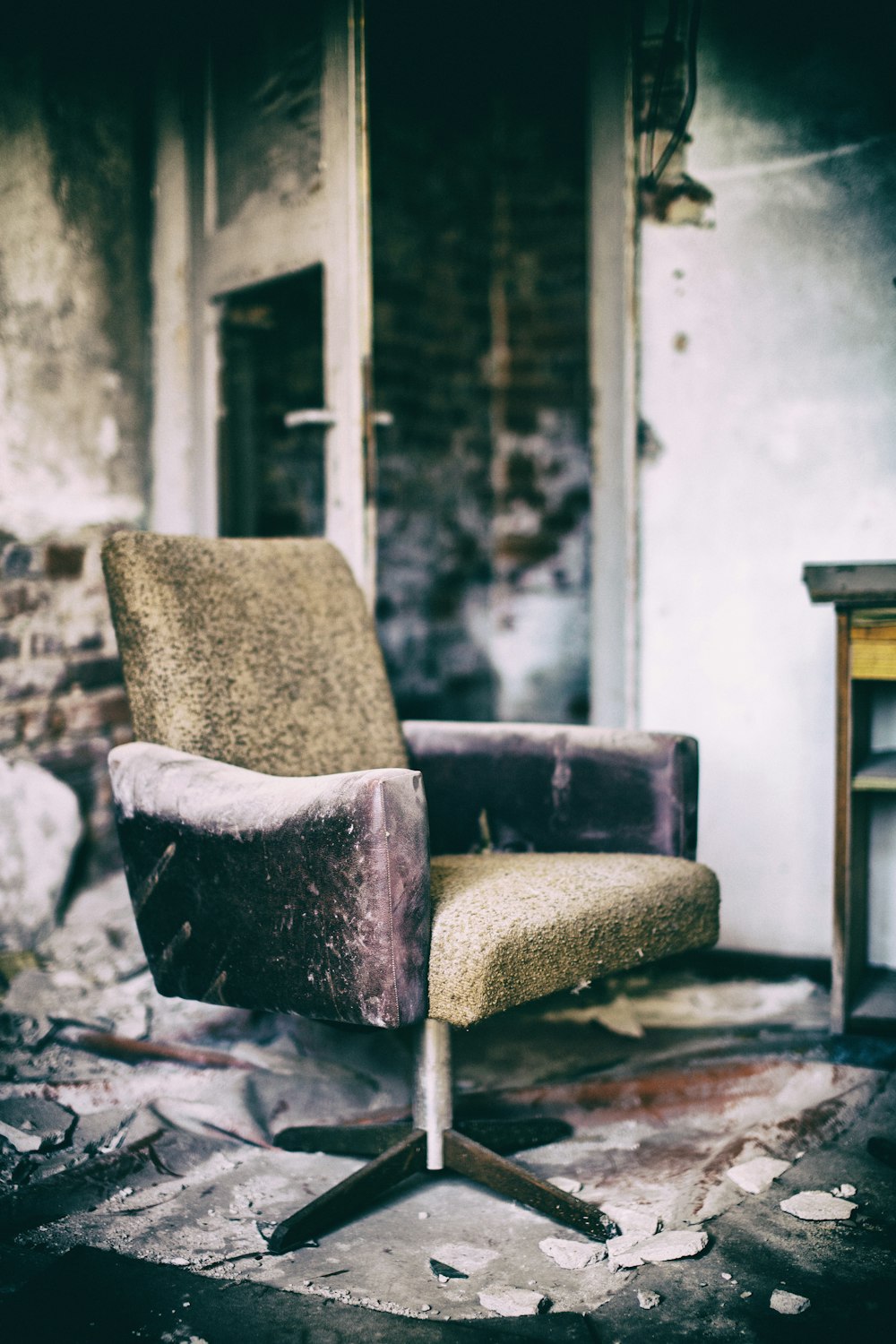 empty brown sofa chair