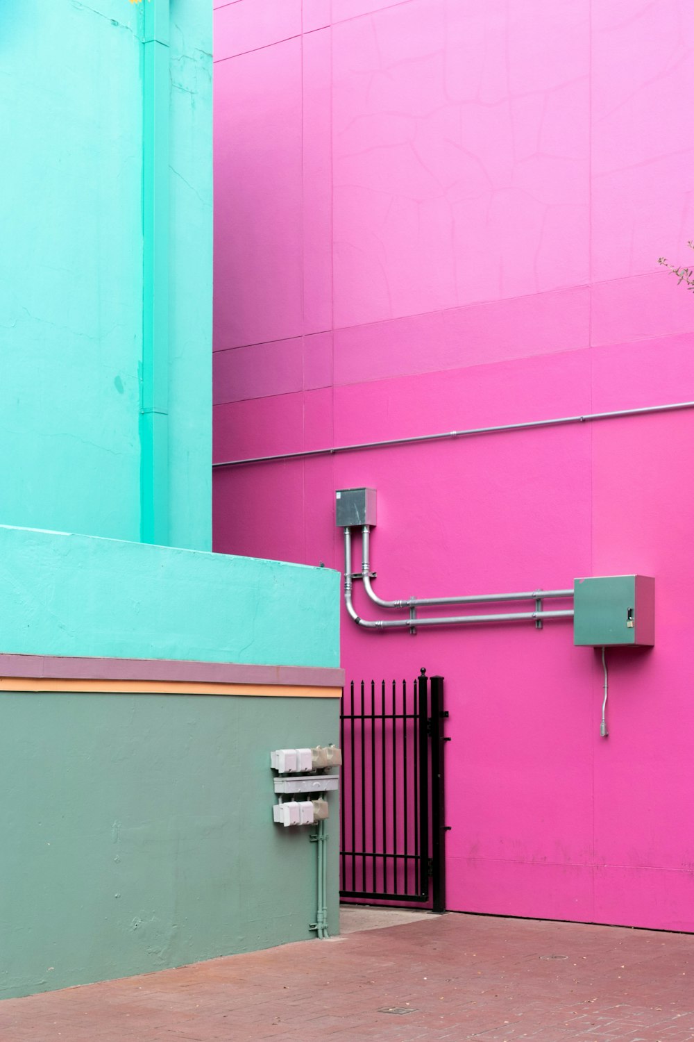 pink painted building