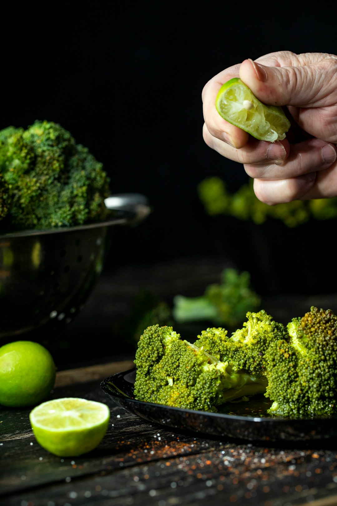 broccoli and lime