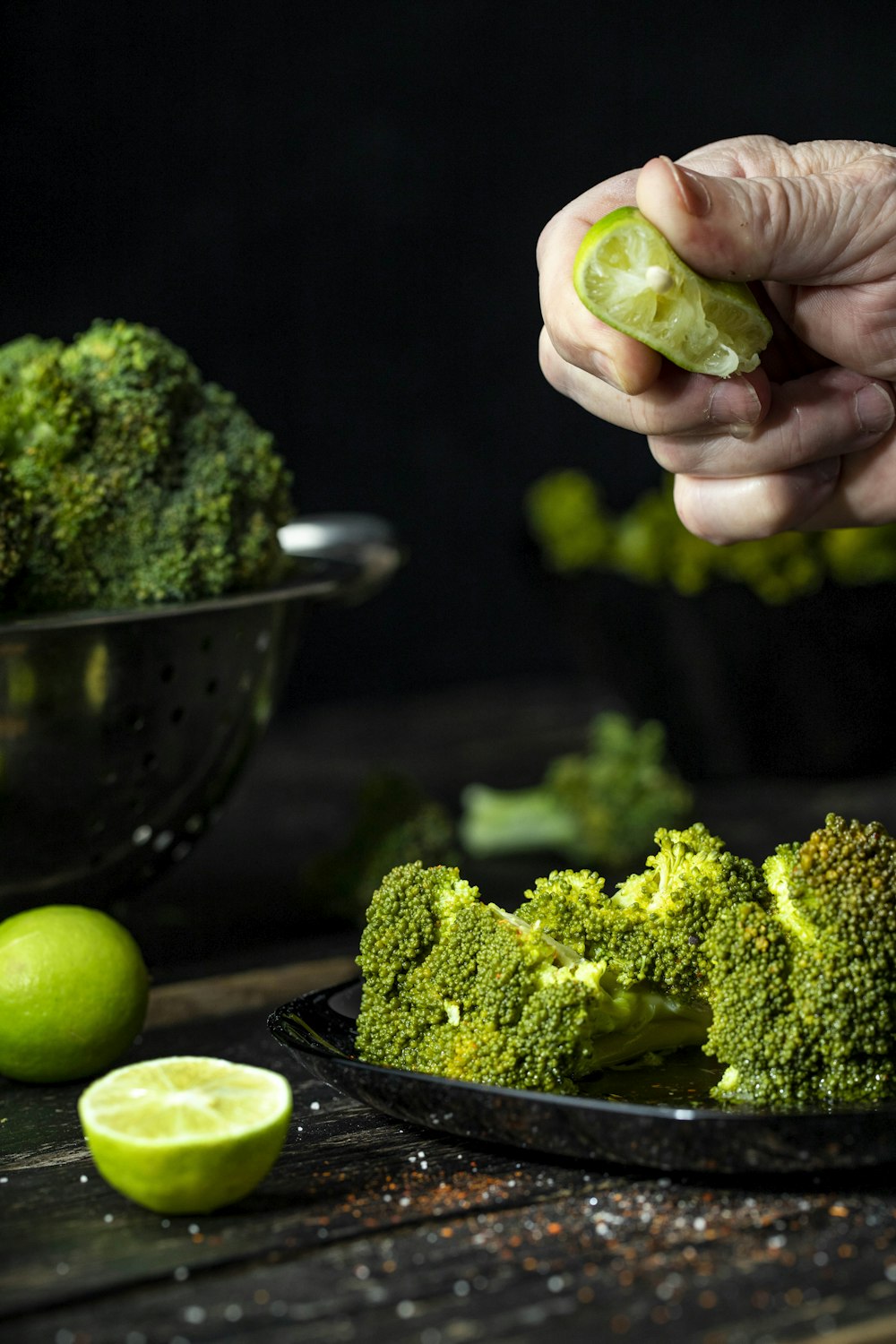 broccoli and lime