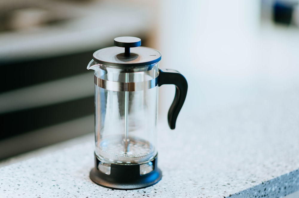 prensa de café preta