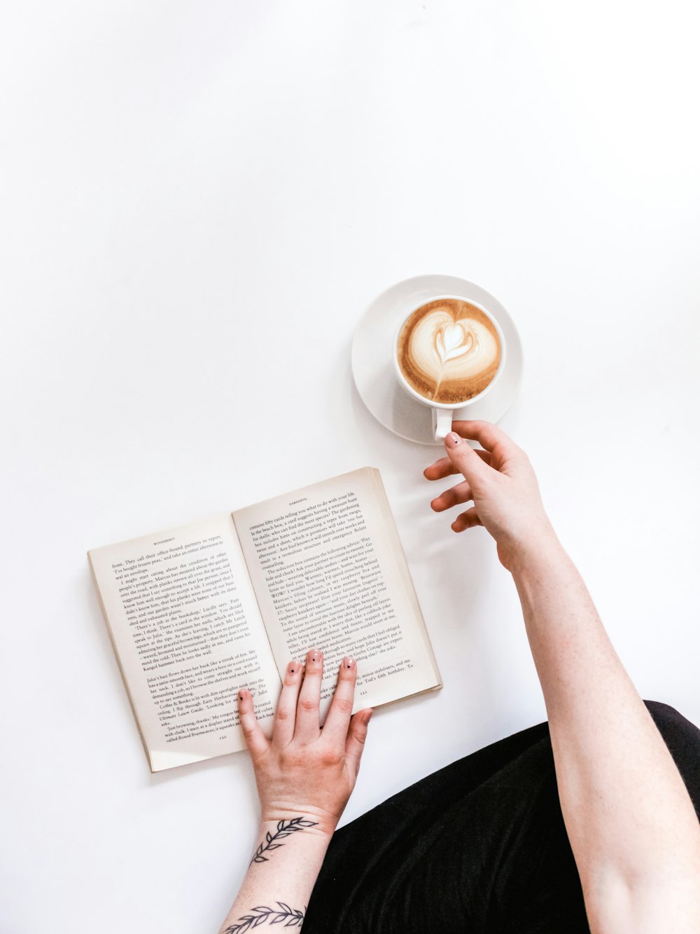 person holding book