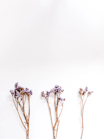 A trio of lavender sachets elegantly arranged on a warm cream linen cloth.