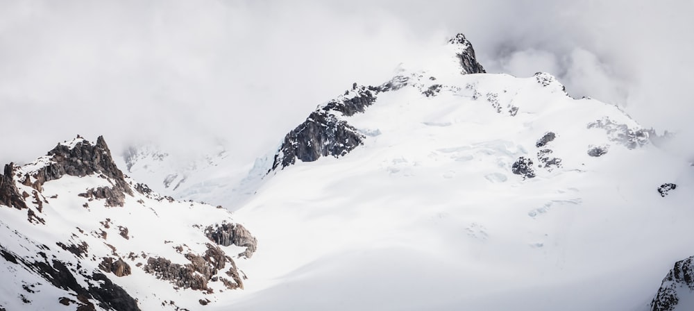 mountain covered with snow