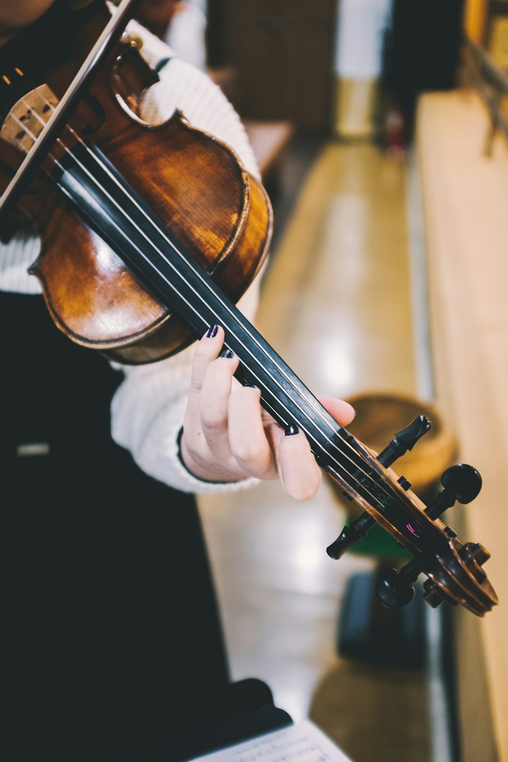 person playing violin