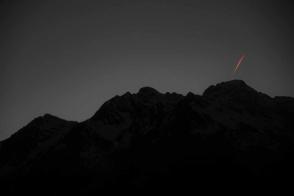 silhouette photography of mountain