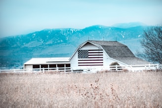 white grey wooden U.S.A barn during daytime