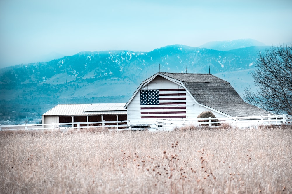 white grey wooden U.S.A barn during daytime