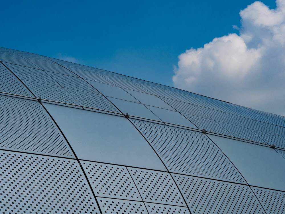 low-angle photo of gray roof