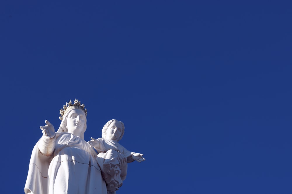 woman and boy statue