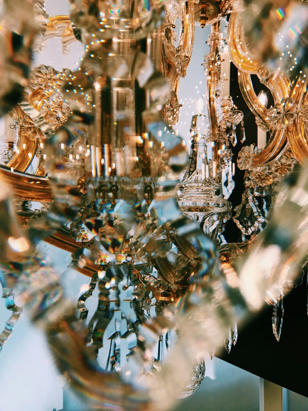 clear glass chandelier