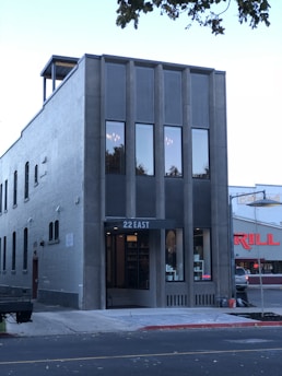 The exterior of a modern building at 87 Chambers St, New York.