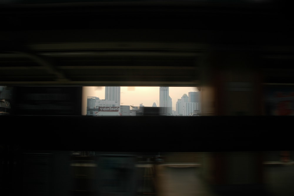 LED photo of city buildings