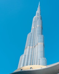 An elegant architectural design blueprint showcasing a high-rise building.