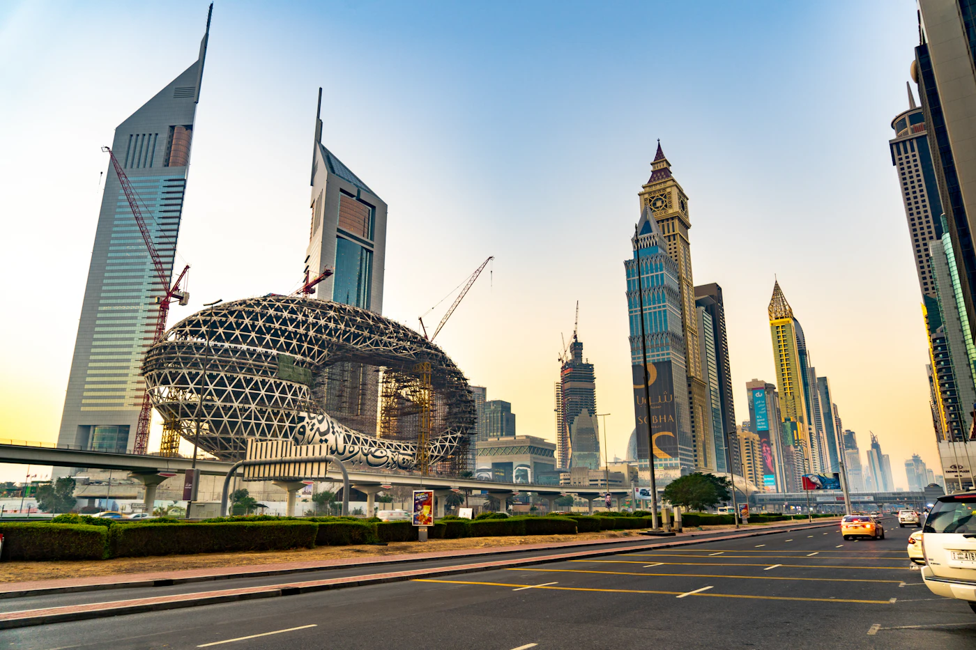 Dense urban high-rise cityscape in Dubai