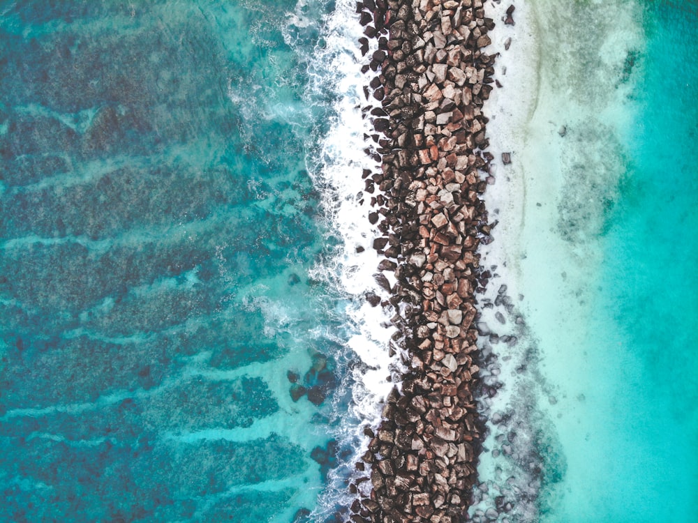 rock formations near body of water