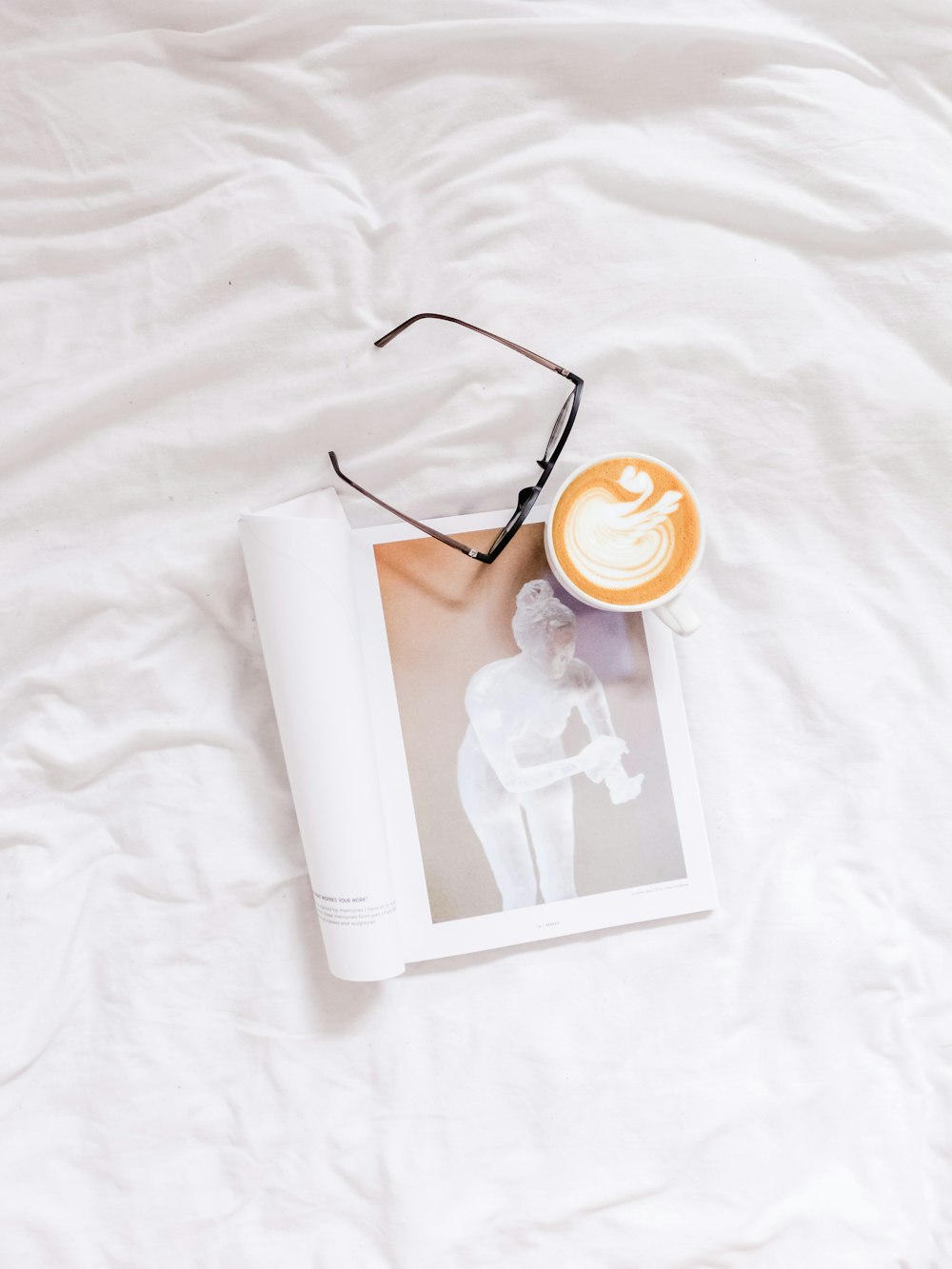 latte on white book