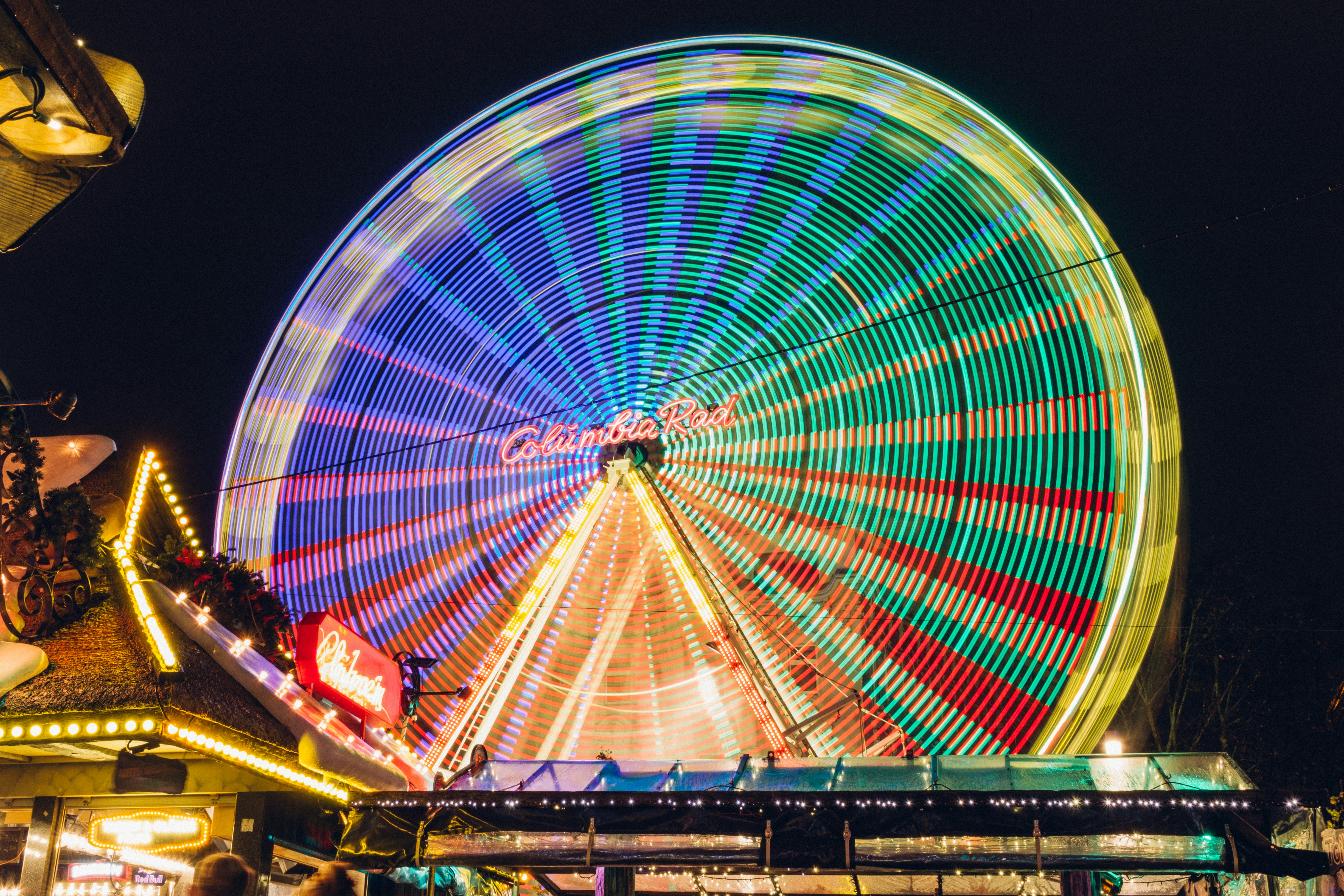 time lapse photography of ferris wheel