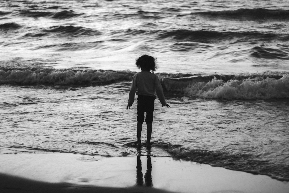 child on shore