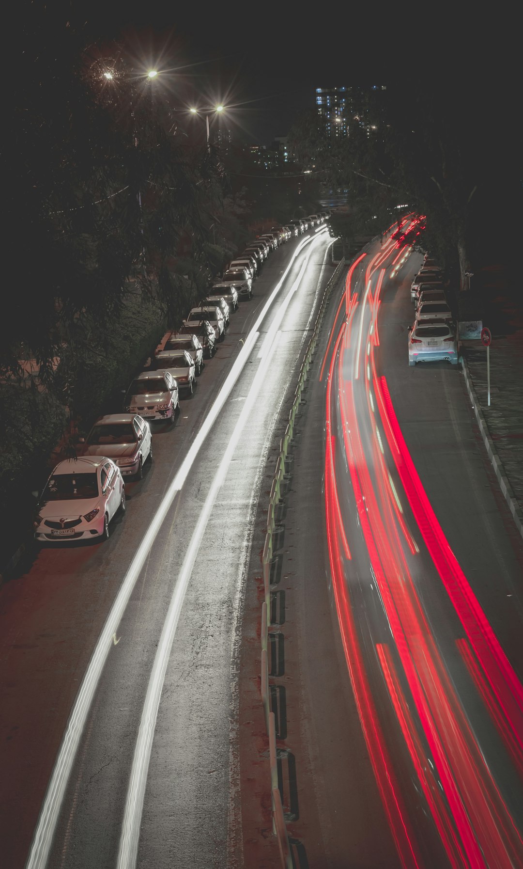 time-lapse and road during nighttime