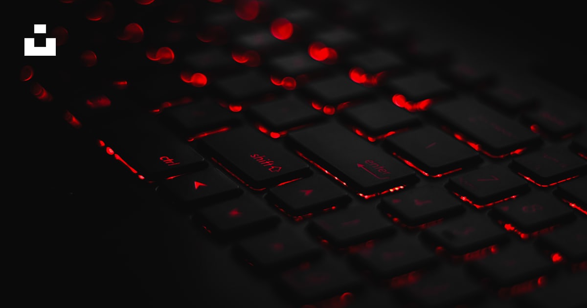 Black and red LED laptop keyboard photo – Free Red Image on Unsplash