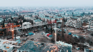 buildings aerial photography