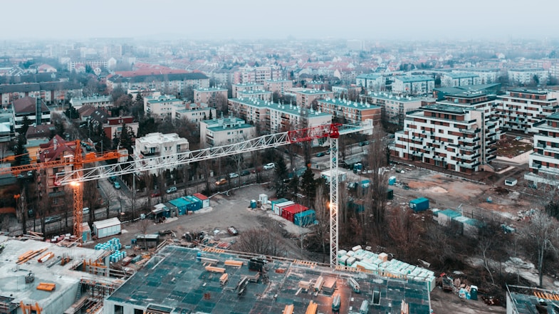buildings aerial photography