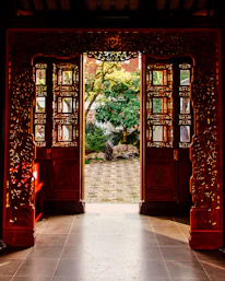 opened door