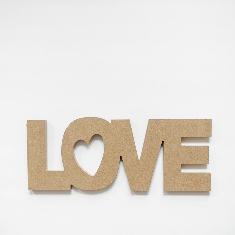 brown Love standee décor