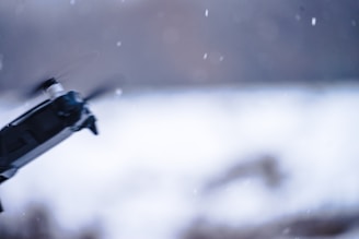 A dynamic videographer capturing footage with a drone.