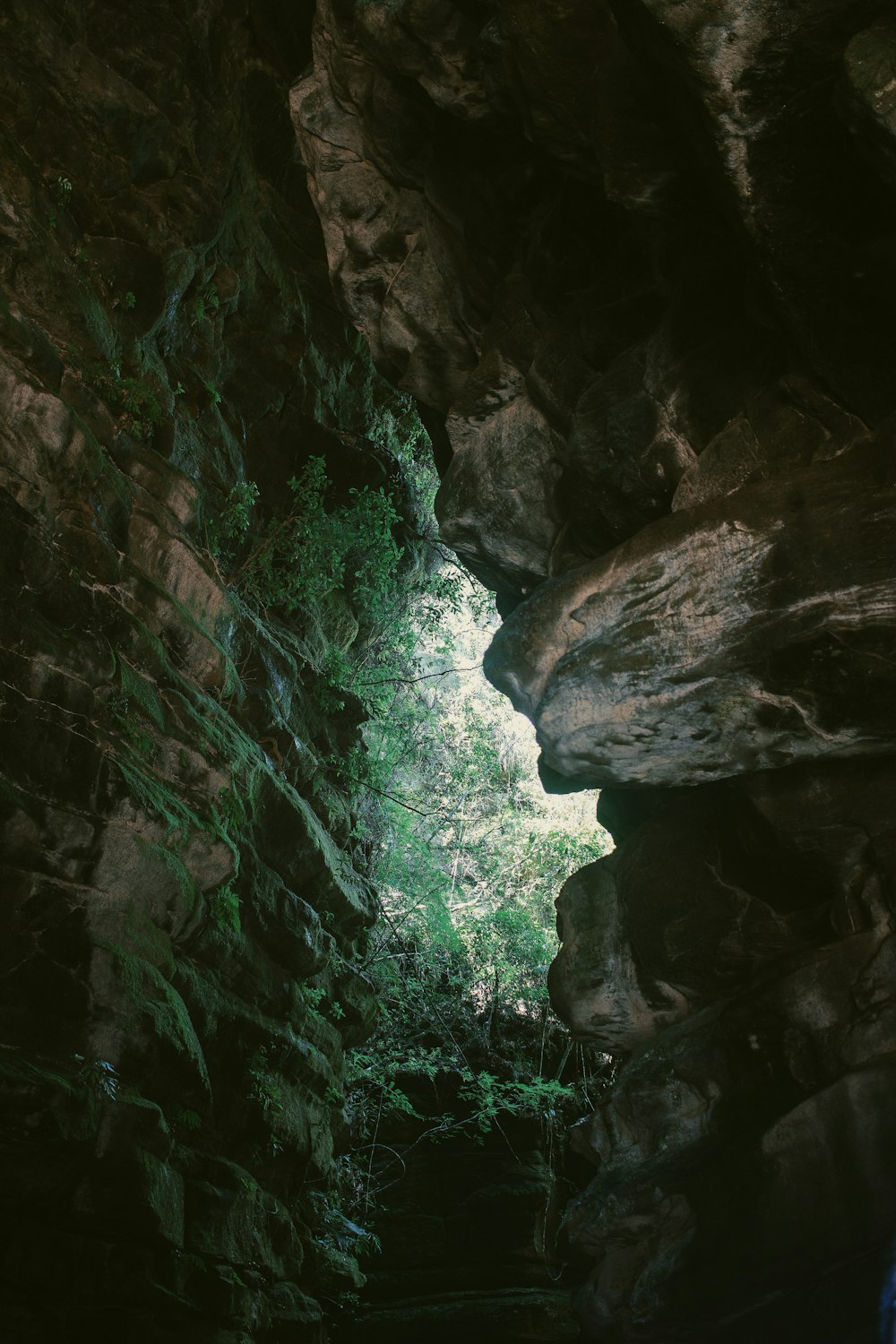 cave during daytime